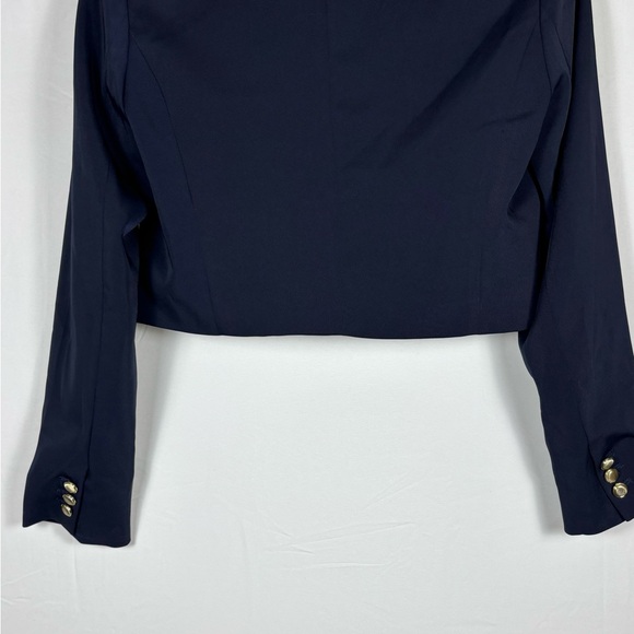 Zara Navy Blue Double Breasted Crop Blazer- XS - Picture 10 of 12
